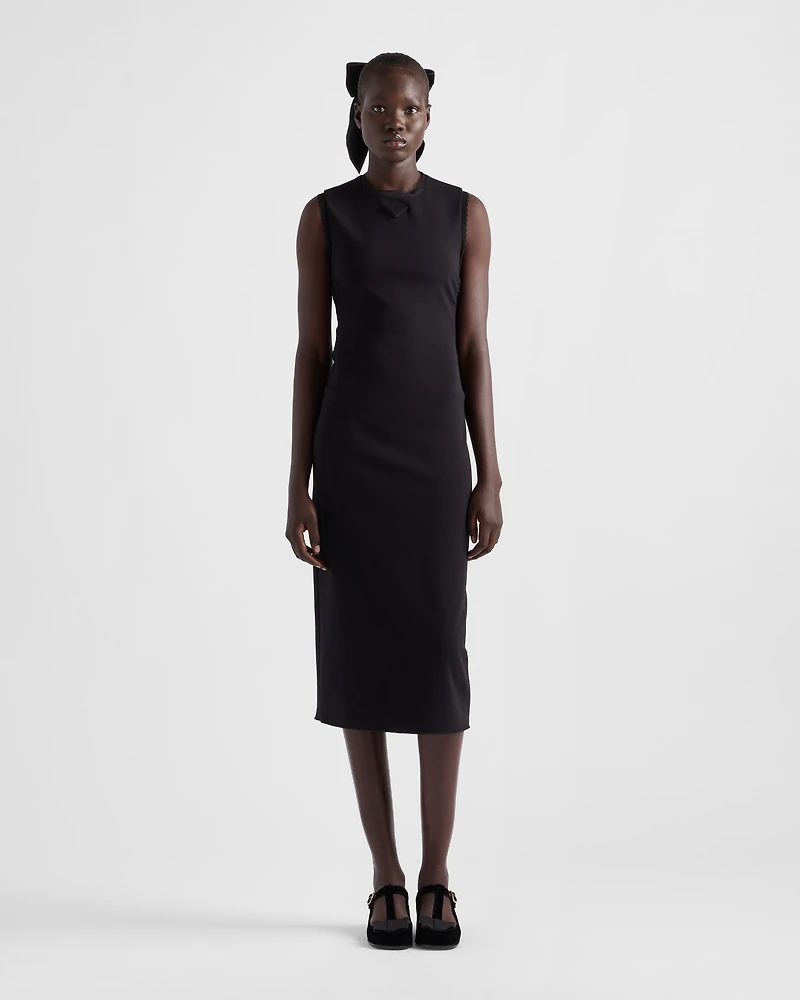 Interlock crêpe dress