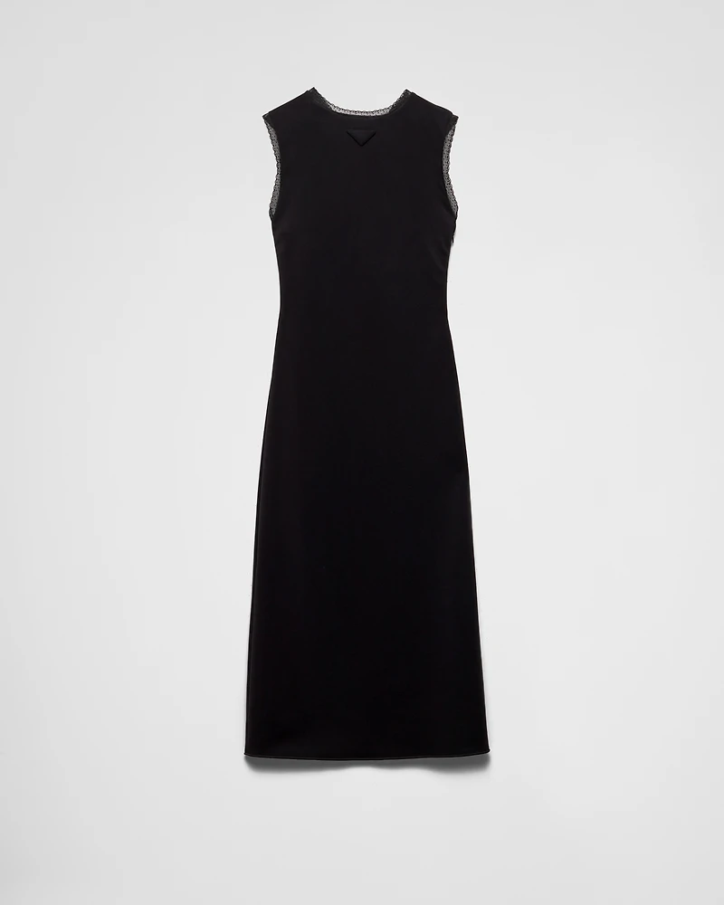 Interlock crêpe dress