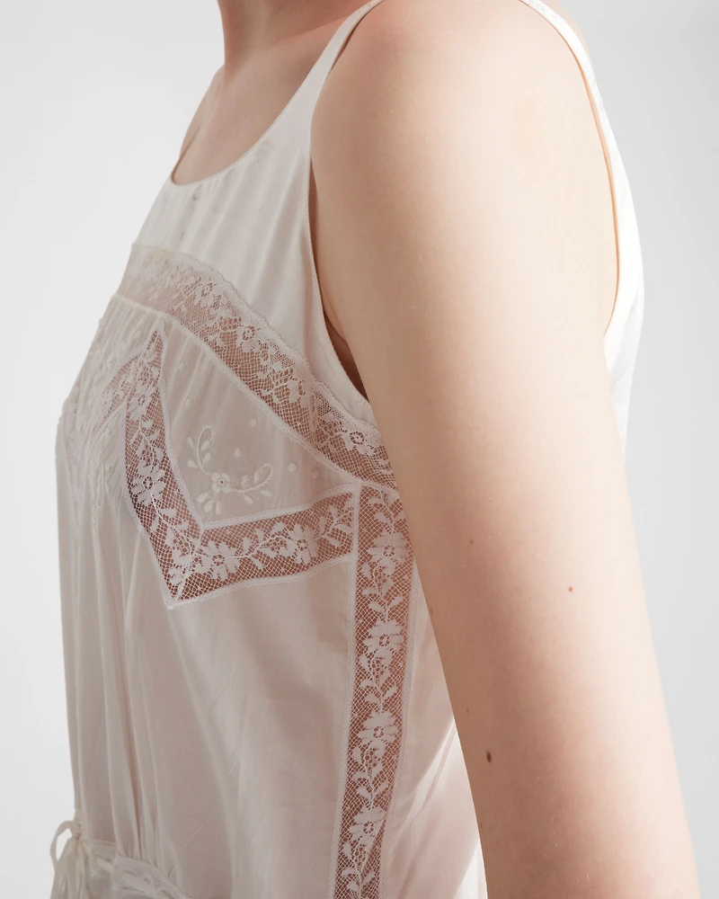 Embroidered old batiste dress