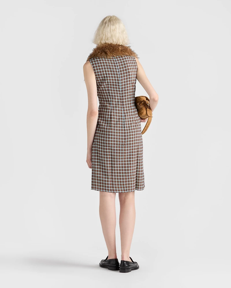 Checked georgette dress