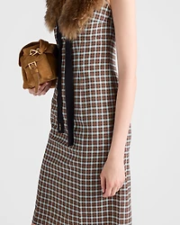 Checked georgette dress