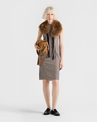 Checked georgette dress