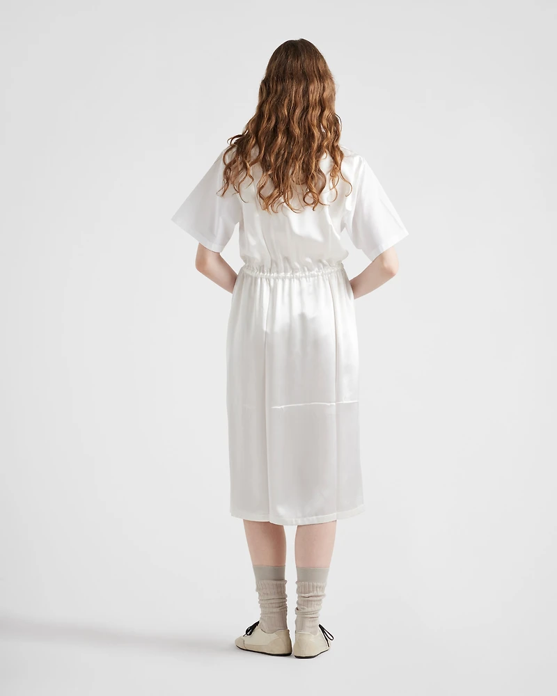 Poplin and satin dress