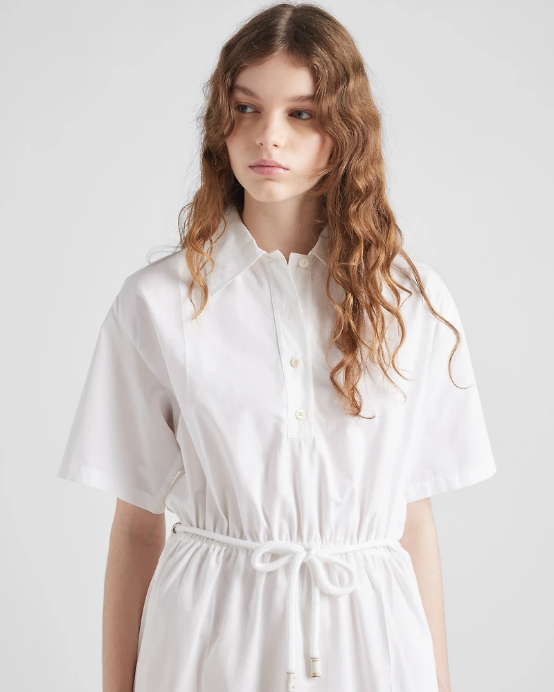 Poplin and satin dress