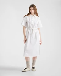 Poplin and satin dress
