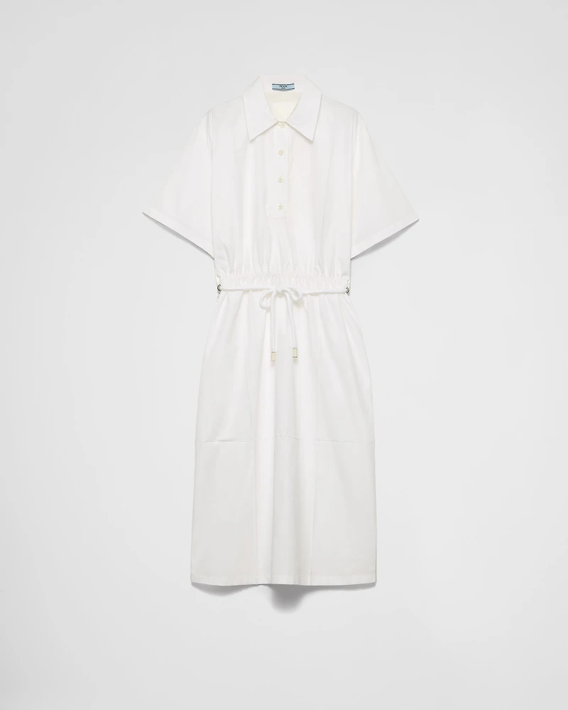 Poplin and satin dress