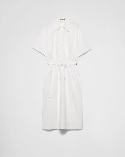 Poplin and satin dress