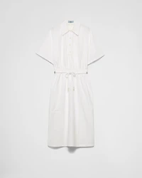 Poplin and satin dress
