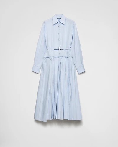 Pleated poplin dress
