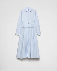 Pleated poplin dress