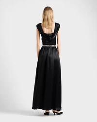 Long satin dress