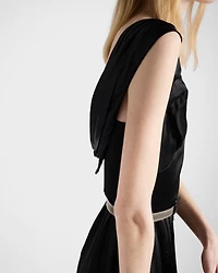 Long satin dress