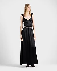 Long satin dress