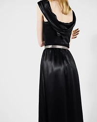 Long satin dress
