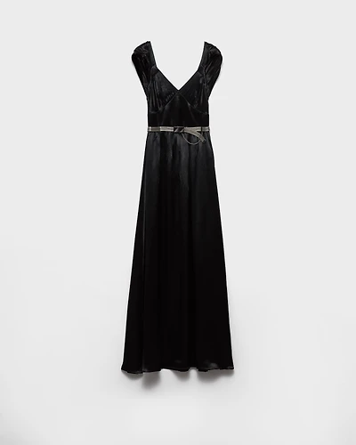 Long satin dress
