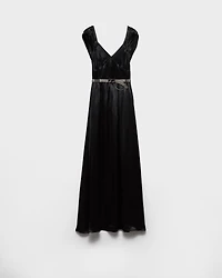 Long satin dress