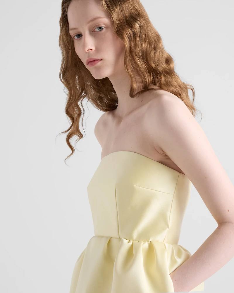 Long double satin dress