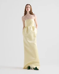 Long double satin dress