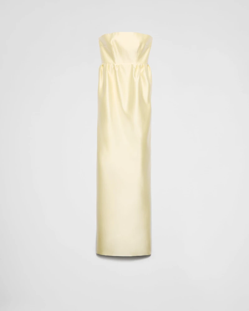 Long double satin dress