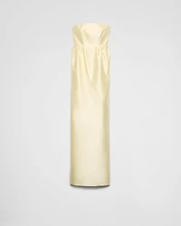 Long double satin dress