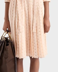 Eyelet lace shirt dress