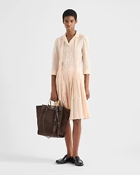 Eyelet lace shirt dress
