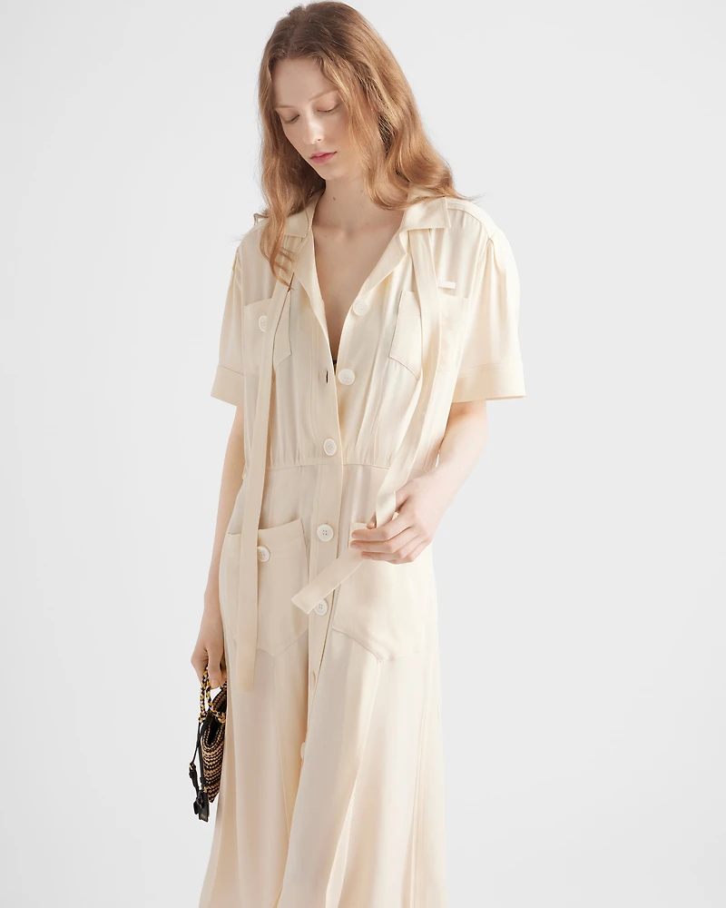 Lace shirt dress