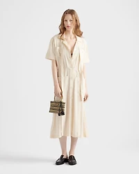 Lace shirt dress