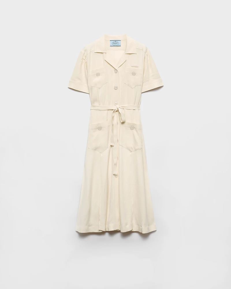 Lace shirt dress