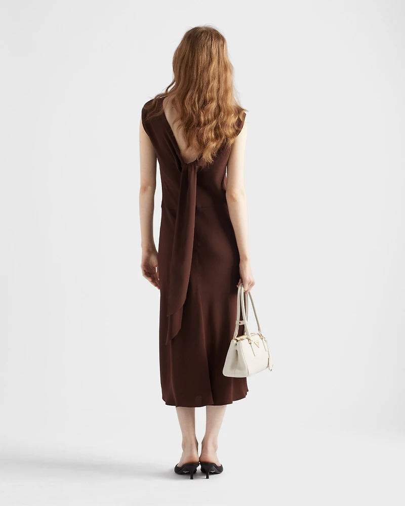 Satin crepe midi-dress
