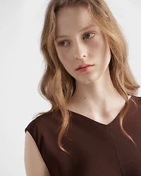 Satin crepe midi-dress
