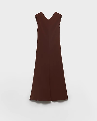 Satin crepe midi-dress