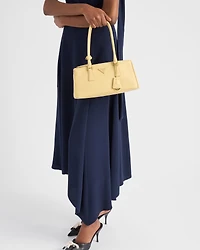 Asymmetrical satin crepe dress