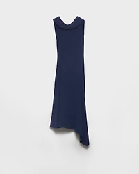Asymmetrical satin crepe dress