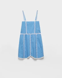 Eyelet lace mini-dress