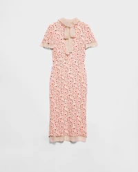 Printed stretch georgette dress