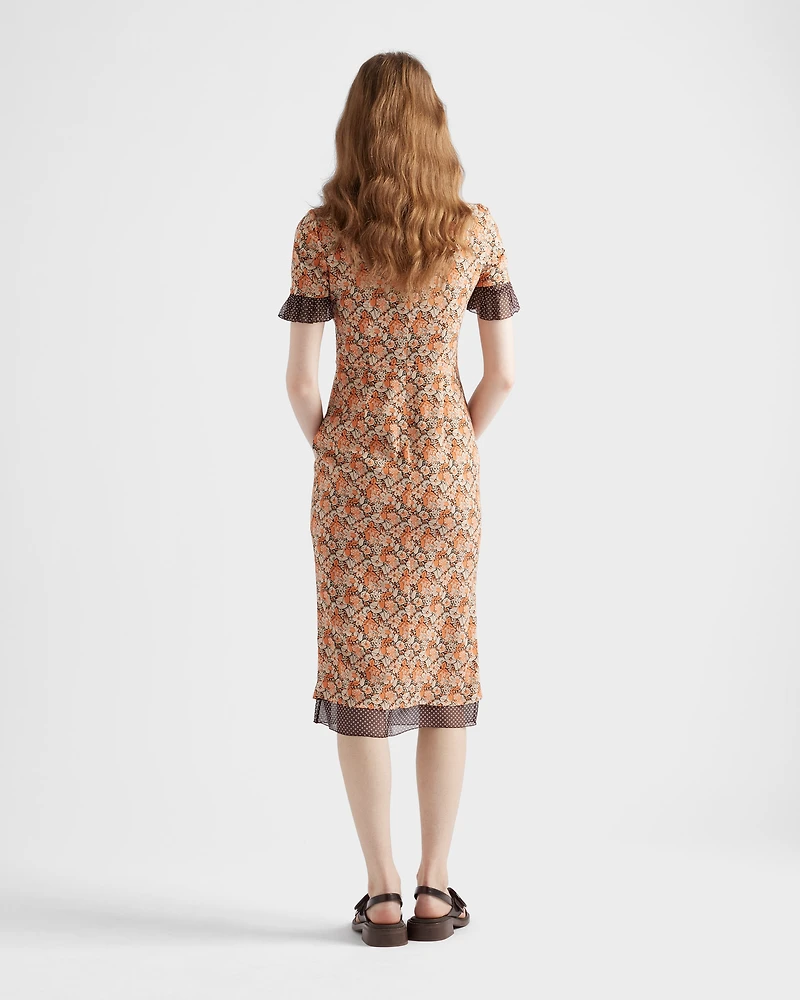 Printed georgette dress