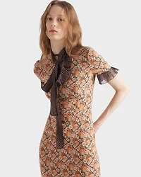 Printed georgette dress