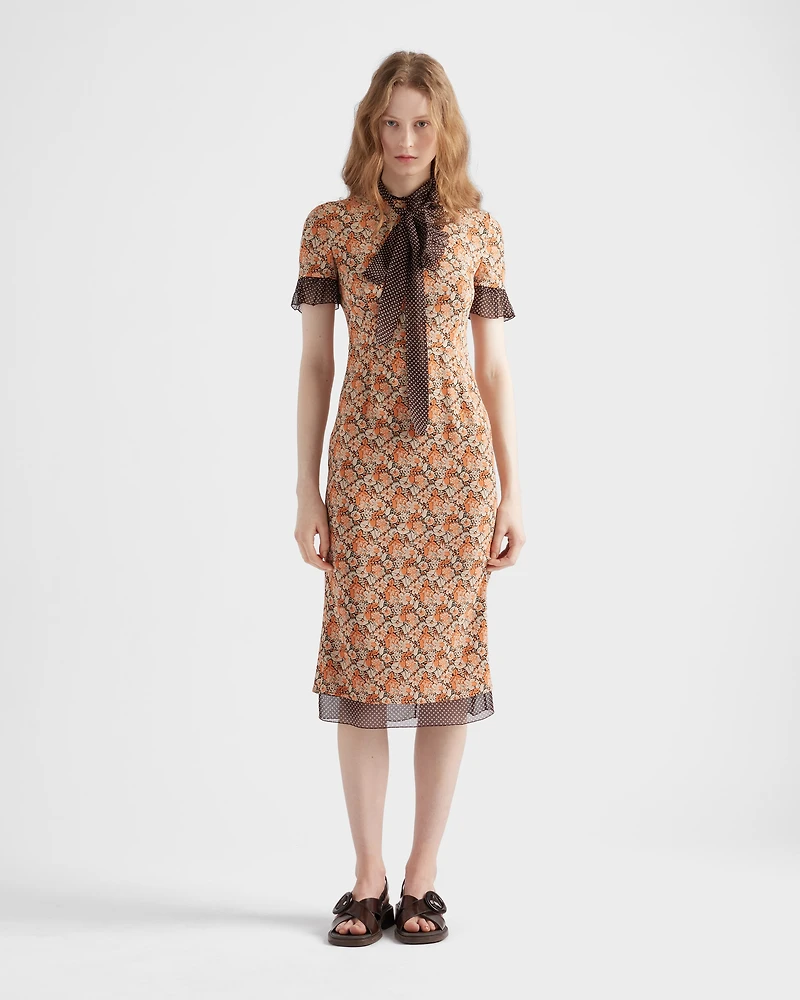 Printed georgette dress