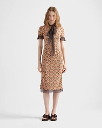 Printed georgette dress