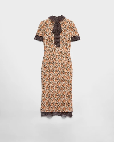 Printed georgette dress