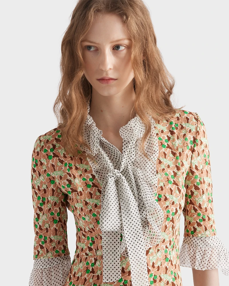 Printed georgette dress