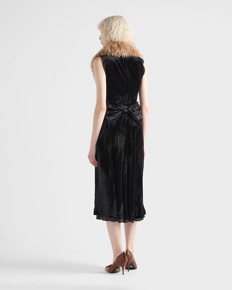 Crushed velvet dress