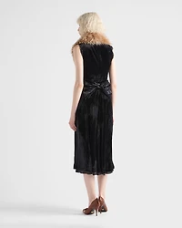 Crushed velvet dress