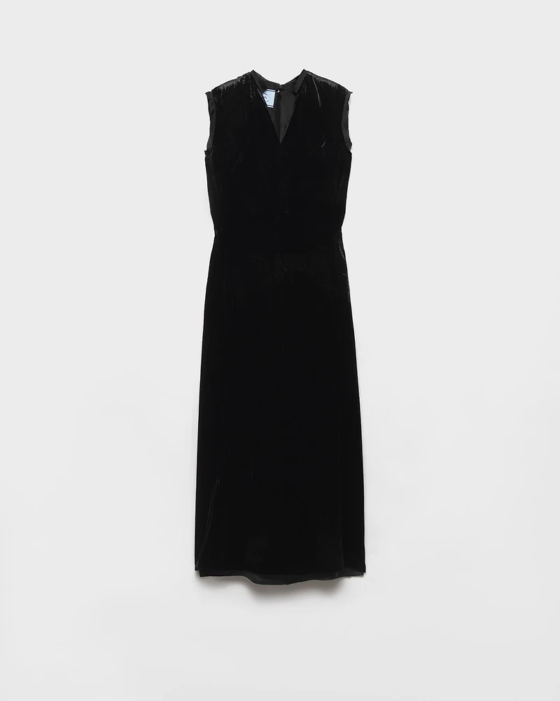Crushed velvet dress