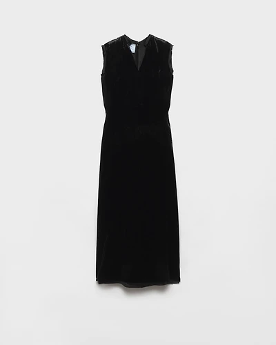 Crushed velvet dress