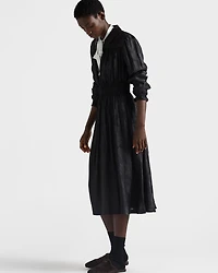 Floral jacquard dress