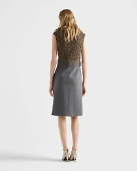 Shetland wool and cashmere V-neck dress