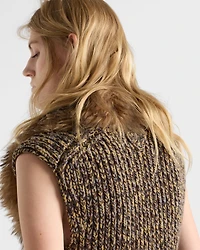 Shetland wool and cashmere V-neck dress