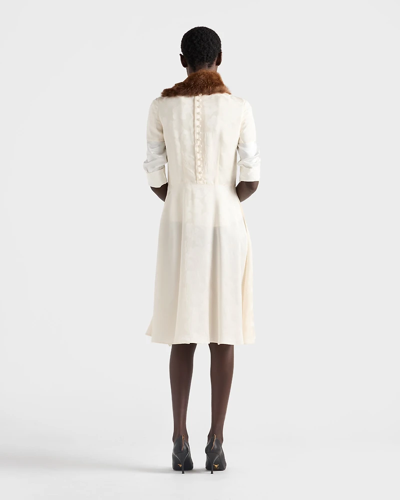 Floral jacquard dress